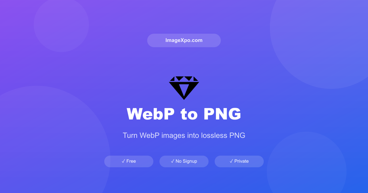 WebP to PNG Converter Free Online — 100% Free Online