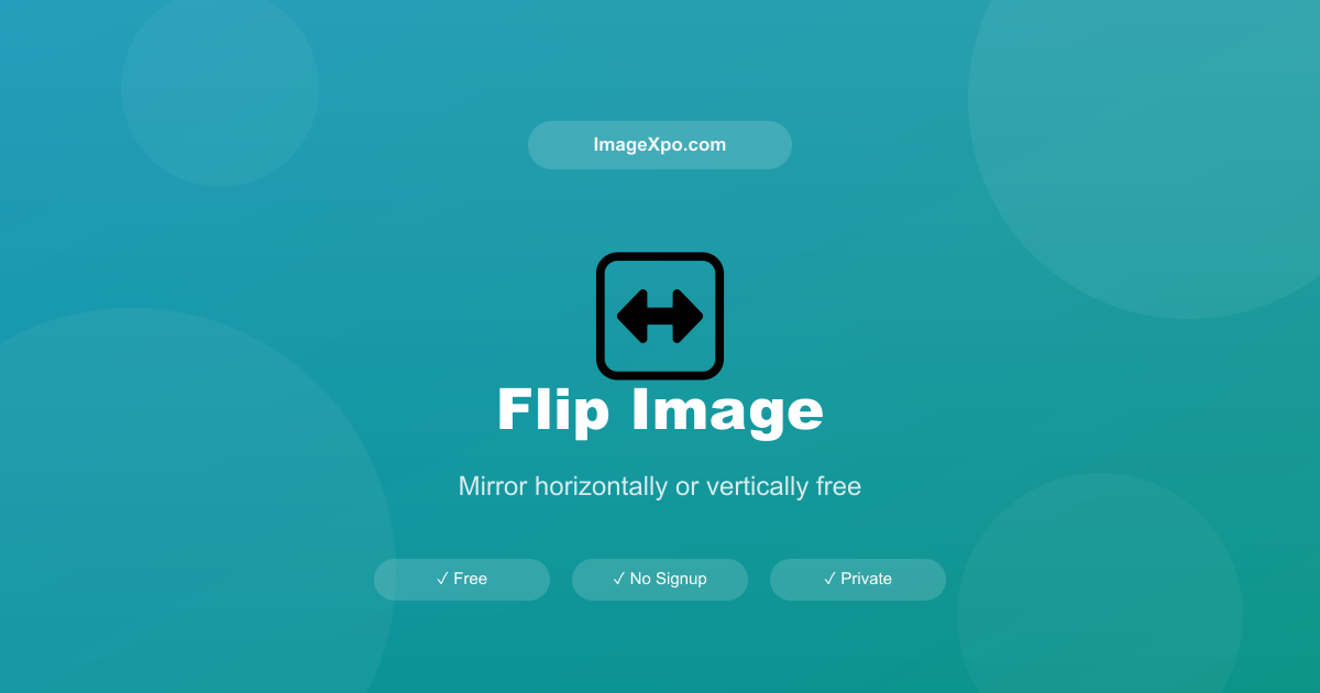 Flip Image Online Free — Mirror Horizontally or Vertically
