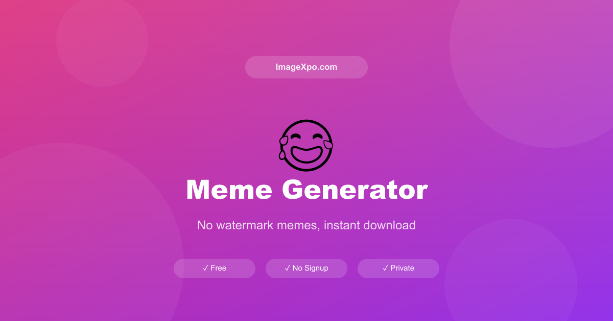 Free Meme Generator Online - No Watermark & Private