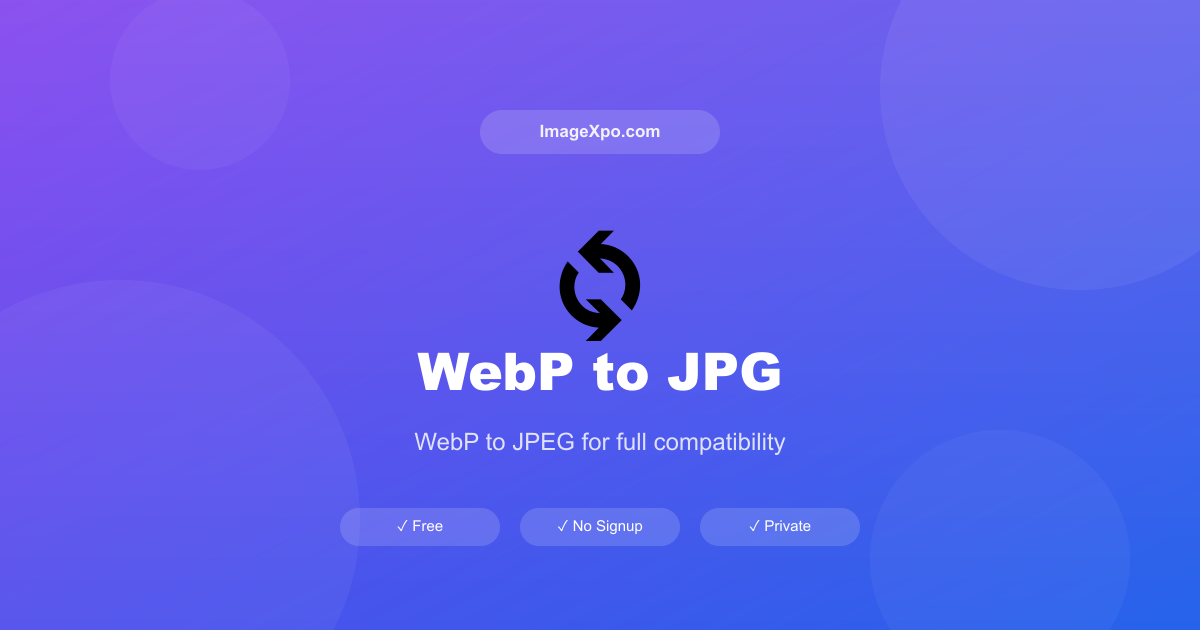 Free WebP to JPG Converter Online - Local & Fast — Free Online Tool